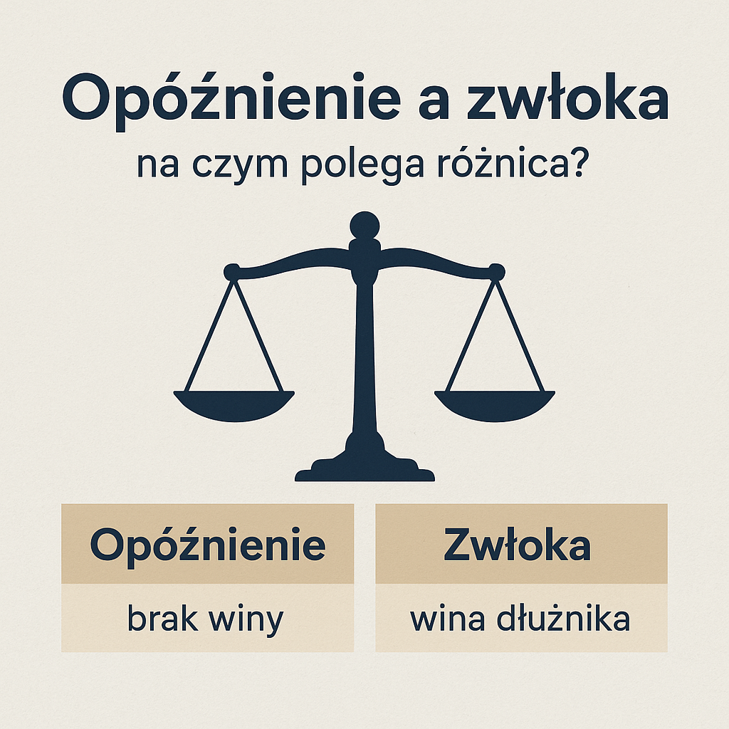 opóźnienie a zwłoka